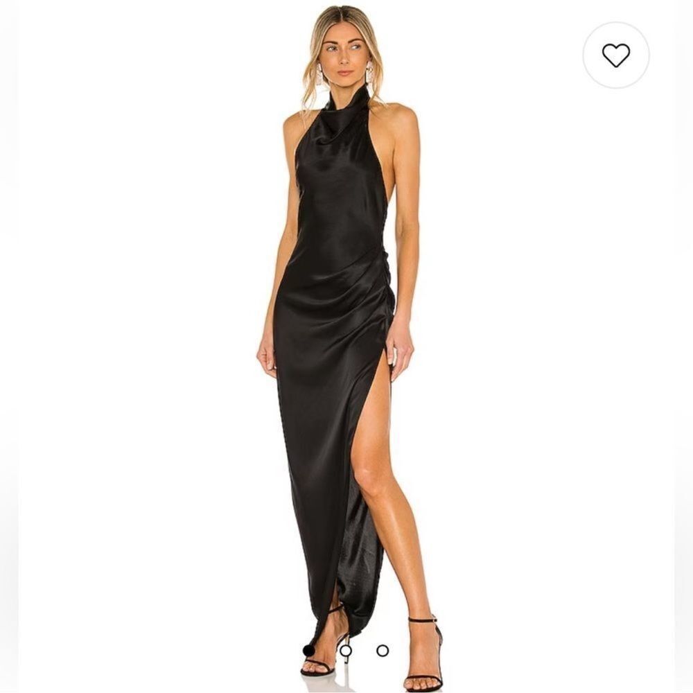 NWT Amanda Uprichard X REVOLVE Samba
Gown in Black Silk Medium
